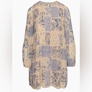 Aritzia Wilfred Daydreamer Mini Dress - Wheat Basalt Grey